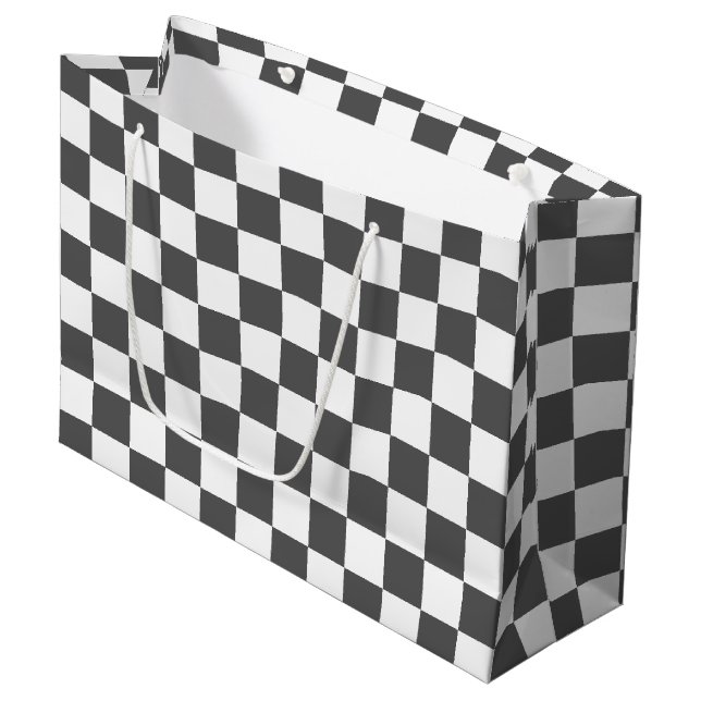 Bolsa De Regalo Grande Classic dark grey checkerboard (Angulo Anverso)