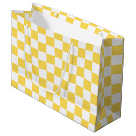 Bolsa De Regalo Grande Classic visual yellow checkerboard