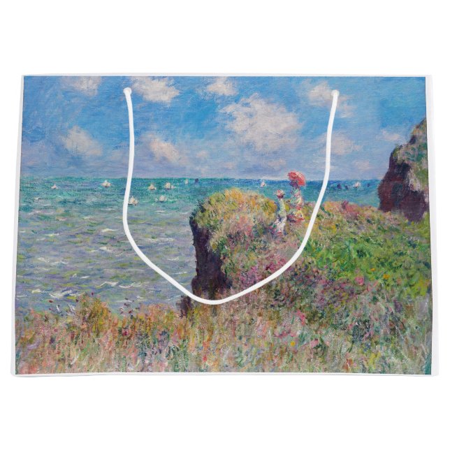Bolsa De Regalo Grande Claude Monet - Camino acantilado en Pourville (Anverso)