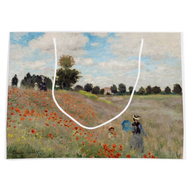 Bolsa De Regalo Grande Claude Monet - Campo de amapola (Anverso)