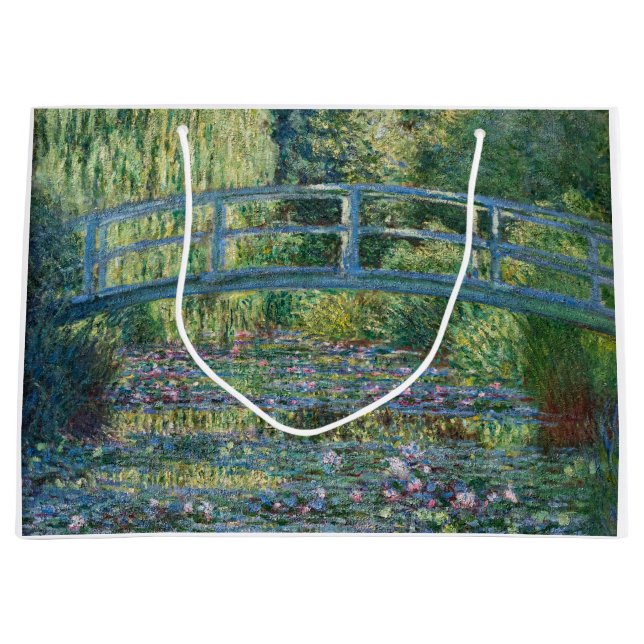 Bolsa De Regalo Grande Claude Monet - estanque de Lily del Agua, Armonía  (Anverso)