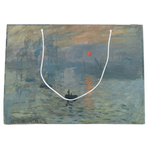 Bolsa De Regalo Grande Claude Monet Impresión Amanecer Soleil Levant