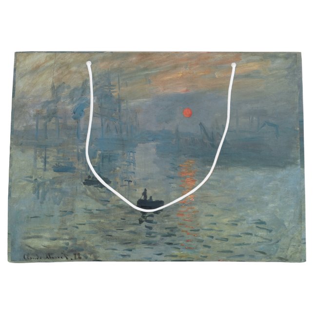 Bolsa De Regalo Grande Claude Monet Impression Sunrise Soleil Levant (Anverso)