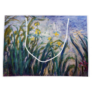Bolsa De Regalo Grande Claude Monet - Irlandeses amarillos y morados