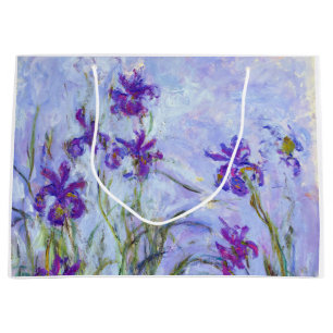 Bolsa De Regalo Grande Claude Monet - Lilac Irises / Iris Mauves