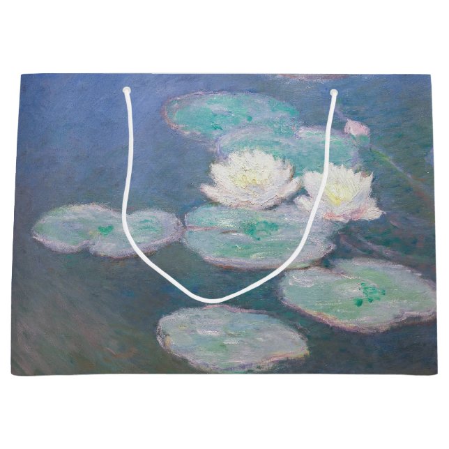 Bolsa De Regalo Grande Claude Monet - Lilies de agua, efecto nocturno (Anverso)