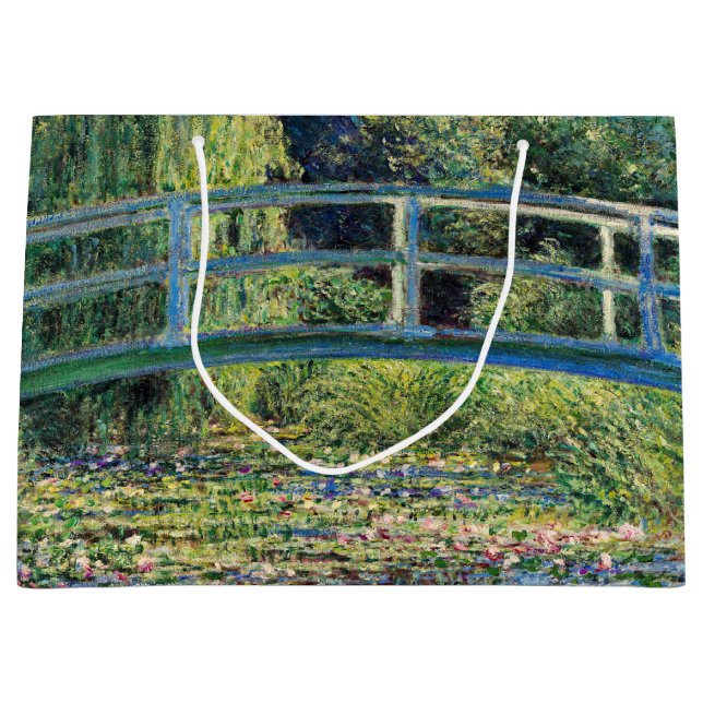 Bolsa De Regalo Grande Claude Monet - Water Lily Pond y Puente Japanés (Anverso)