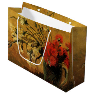 Bolsa De Regalo Grande Claveles rojos y blancos por Vincent van Gogh