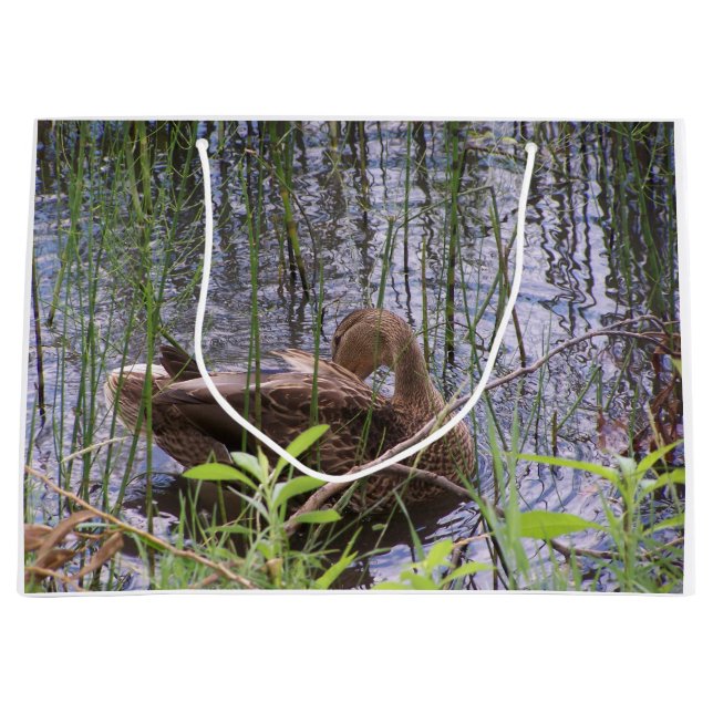 Bolsa De Regalo Grande Closeup photo of a duck (Anverso)