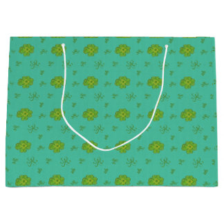 Bolsa De Regalo Grande Clover Green de cuatro hojas