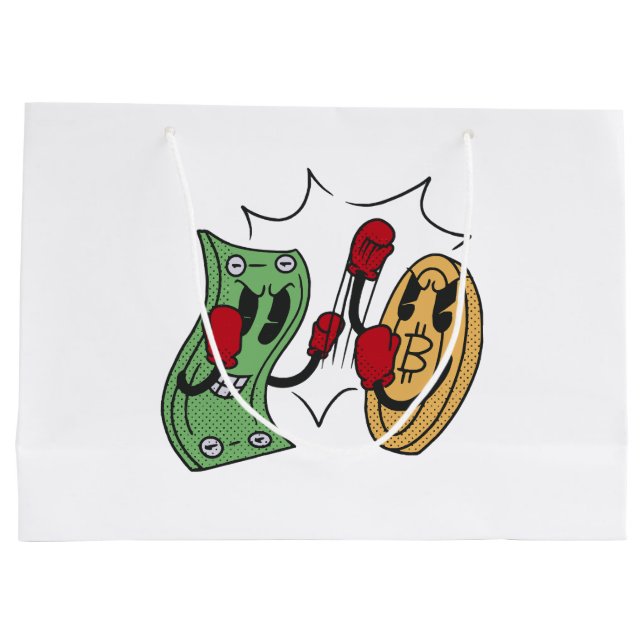 Bolsa De Regalo Grande Club de lucha de criptomonedas (Reverso)