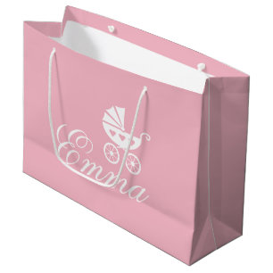 Bolsa De Regalo Grande Cochecito de bebé elegante regalo personalizado pa