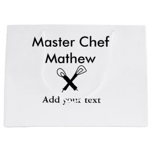 Bolsa De Regalo Grande Cocina de chef maestro panadería cocinar agregar t