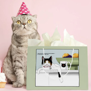 Bolsa De Regalo Grande Cocina de gato con actitud calicó