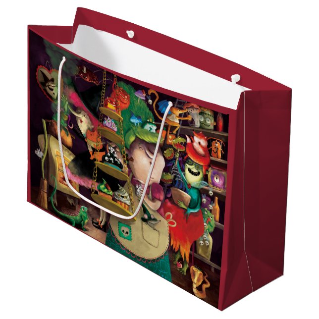 Bolsa De Regalo Grande Cocina de las brujas de Halloween (Angulo Anverso)
