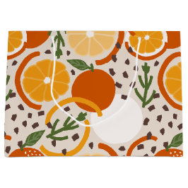 Bolsa De Regalo Grande Cocina Retro de Verano con Frutas Cítricas Zesty