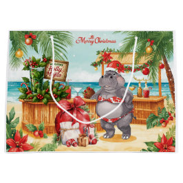 Bolsa De Regalo Grande Cocktail Christmas Party for Hippo lovers 