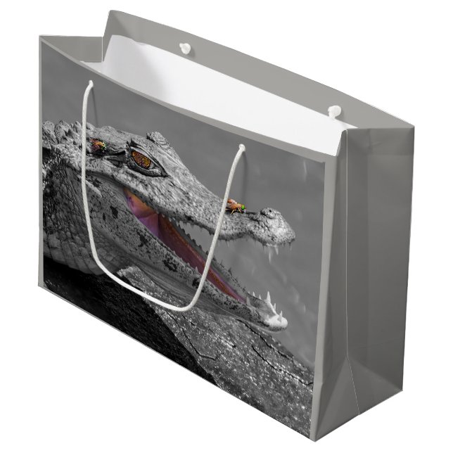 Bolsa De Regalo Grande Cocodrilo sonriente en Tortuguero - Costa Rica (Angulo Anverso)