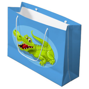 Bolsa De Regalo Grande Cocodrilo verde