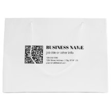 Código QR comercial y texto retro-moderno editable
