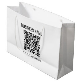 Bolsa De Regalo Grande Código QR personalizable y nombre de la empresa