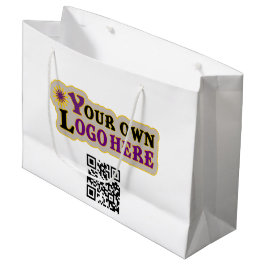 Bolsa De Regalo Grande código QR y logotipo personalizado