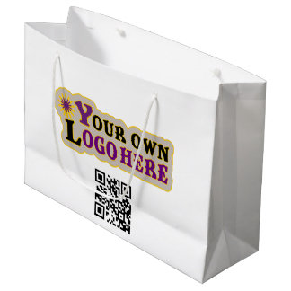 Bolsa De Regalo Grande código QR y logotipo personalizado