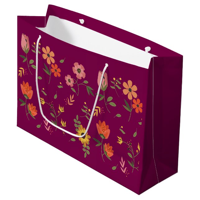 Bolsa De Regalo Grande colección de flores (Angulo Anverso)