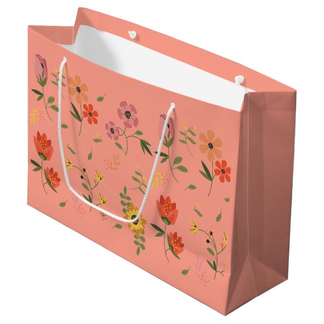 Bolsa De Regalo Grande colección de flores (Angulo Anverso)