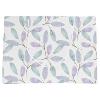 Bolsa De Regalo Grande Colección de Jennifer Hojas de acuarela