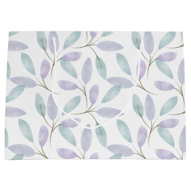 Bolsa De Regalo Grande Colección de Jennifer Hojas de acuarela (Anverso)