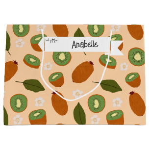 Bolsa De Regalo Grande Colección de patrones de cesta de frutas - Kiwi