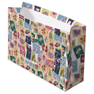 Bolsa De Regalo Grande Colección de sellos antiguos,Tema retro