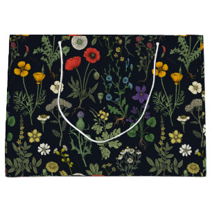 Bolsa De Regalo Grande Collage de flores silvestres