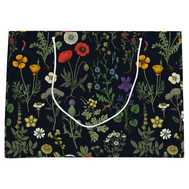 Bolsa De Regalo Grande Collage de flores silvestres (Anverso)