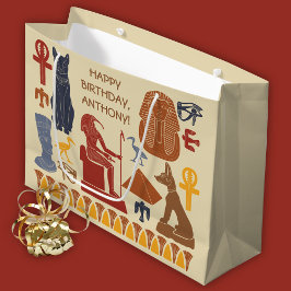 Bolsa De Regalo Grande Collage de gráficos egipcios del Antiguo Egipto