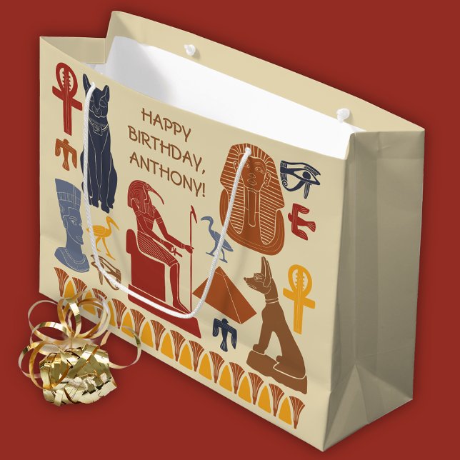 Bolsa De Regalo Grande Collage de gráficos egipcios del Antiguo Egipto (Subido por el creador)