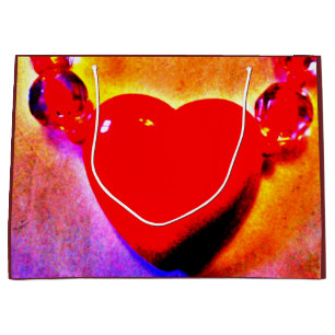 Bolsa De Regalo Grande Collar del Corazón Rojo