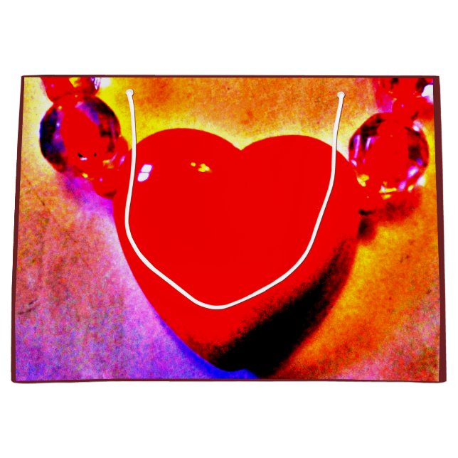Bolsa De Regalo Grande Collar del corazón rojo (Anverso)