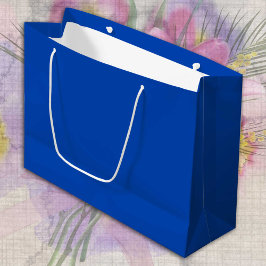 Bolsa De Regalo Grande Color azul cobalto sólido minimalista elegante