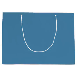 Bolsa De Regalo Grande Color en blanco sólido azul de acero