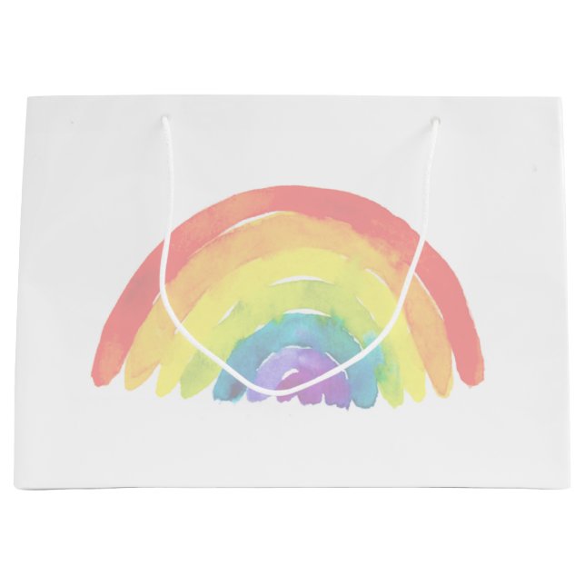 Bolsa De Regalo Grande Color moderno del arcoiris pastel (Anverso)