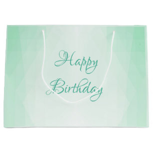 Bolsa De Regalo Grande Color verde de la Casa de la Moneda Feliz Cumpleañ