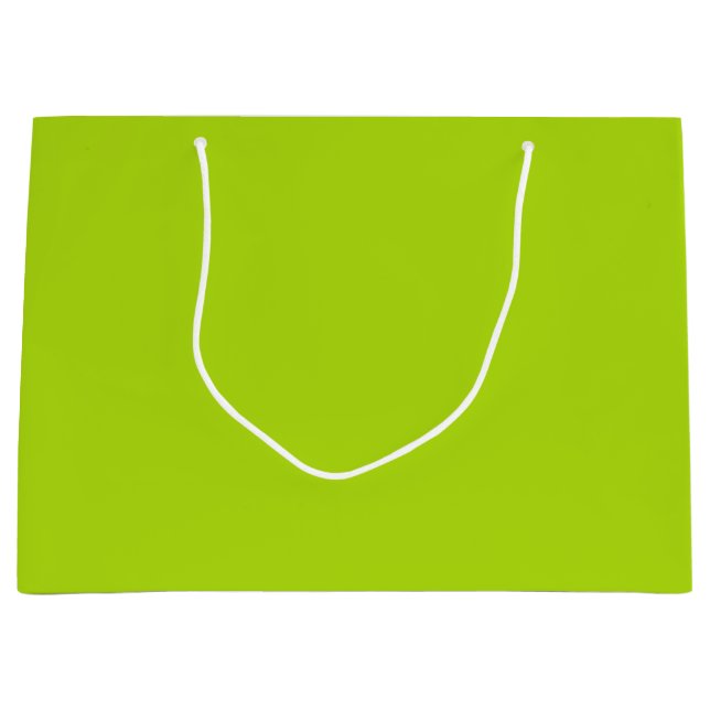 Bolsa De Regalo Grande Color Verde Lima Sólido (Anverso)