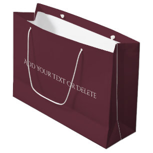 Bolsa De Regalo Grande Colores de tendencia - Color de vino rojo oscuro -