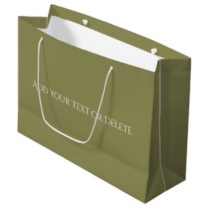 Bolsa De Regalo Grande Colores de tendencia - Color verde oliva - sólido