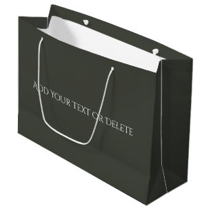 Bolsa De Regalo Grande Colores de tendencia - gris oscuro del bosque - só