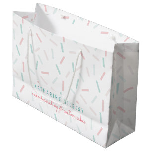 Bolsa De Regalo Grande Colores pasteles Sprinkles White