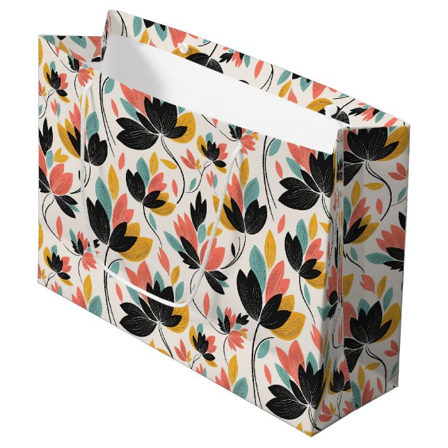 Bolsa De Regalo Grande Colores Retro  (Angulo Anverso)