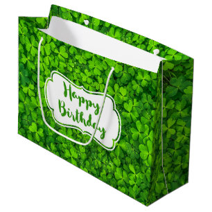 Bolsa De Regalo Grande Colores verdes con gota de agua Cumpleaños